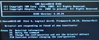 ServeRAID BIOS Boot and Error